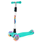 Beleev Scooters for Kids 3 Wheel Kick Scooter for Toddlers Girls & Boys, 4 Adjustable Height, Lean to Steer, Extra-Wide Deck, Light Up Wheels for Children from 3 to 14 Years Old Teal