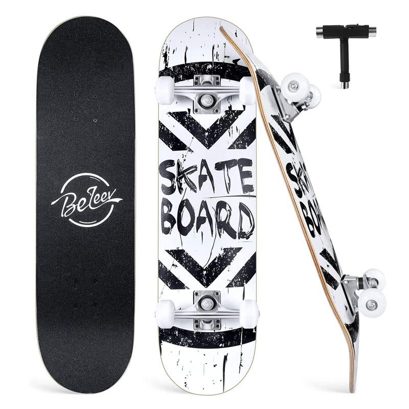 Beleev skateboard, 31 inch, stripe color