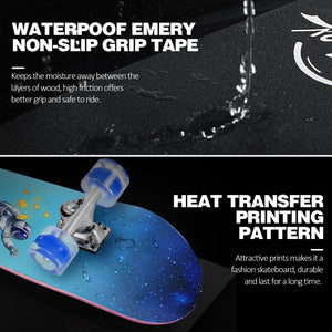 BELEEV Rocket Skateboards with Lights for Beginners, Complete Skateboard for Kids Teens Adults