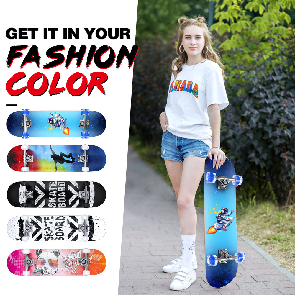 
                
                    Load image into Gallery viewer, BELEEV Rocket Skateboards with Lights for Beginners, Complete Skateboard for Kids Teens Adults
                
            
