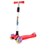 Beleev Scooters for Kids 3 Wheel Kick Scooter for Toddlers Girls & Boys, 4 Adjustable Height, Lean to Steer, Extra-Wide Deck, Light Up Wheels for Children from 3 to 14 Years Old Red