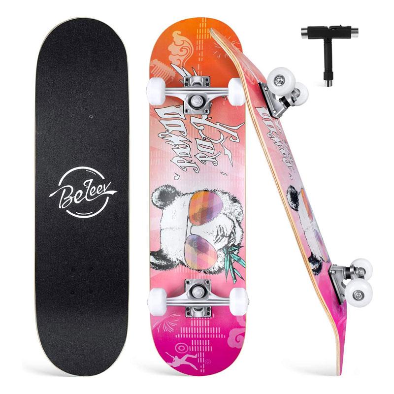 Beleev skateboard, Coral pink