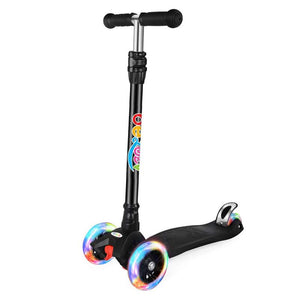 Beleev 3 wheel light up scooter for kids, black