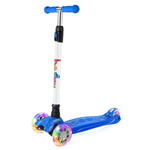 Beleev Scooters for Kids 3 Wheel Kick Scooter for Toddlers Girls & Boys, 4 Adjustable Height, Lean to Steer, Extra-Wide Deck, Light Up Wheels for Children from 3 to 14 Years Old Blue