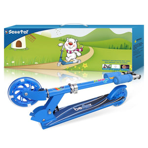 
                
                    Load image into Gallery viewer, BELEEV LED Light-up Folding Scooter for Kids - NAVY - beleevofficial
                
            